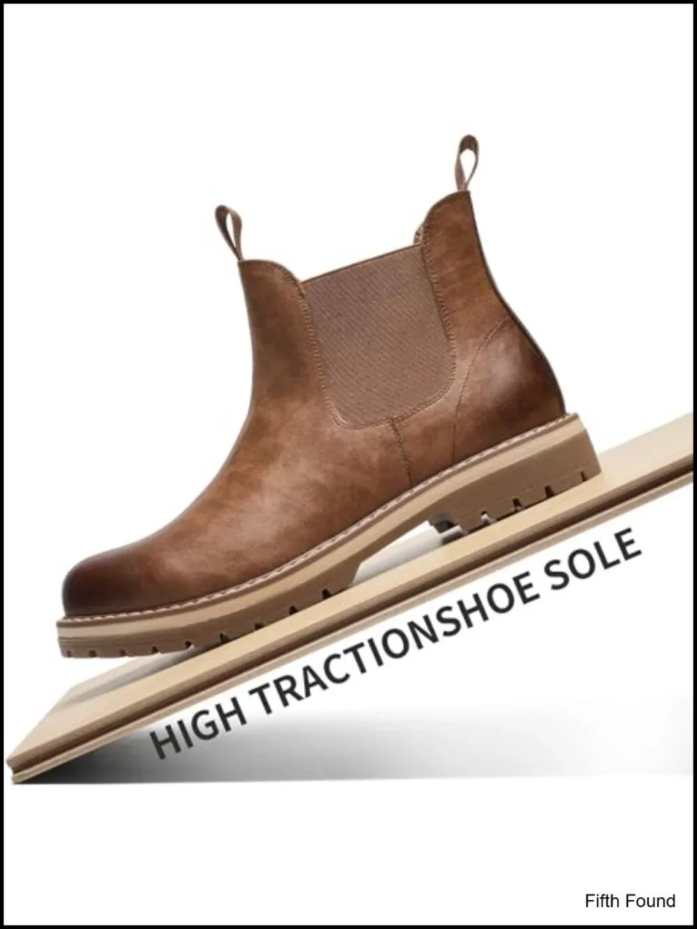 Chelsea Boots, Slip On Ankle Boots with Cushioned Insole and Arch Support